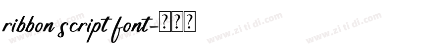 ribbon script font字体转换